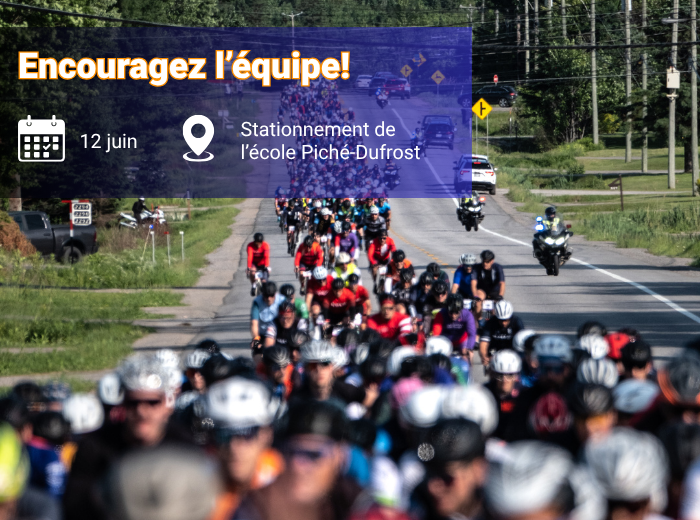 Encouragez les cyclistes du Grand défi Pierre Lavoie!