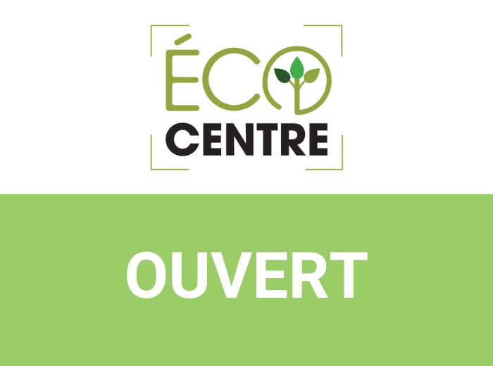 Écocentre : réouverture le jeudi 26 juin