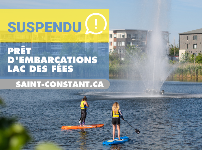 Report du lancement des prêts d'embarcations nautiques au Lac des fées