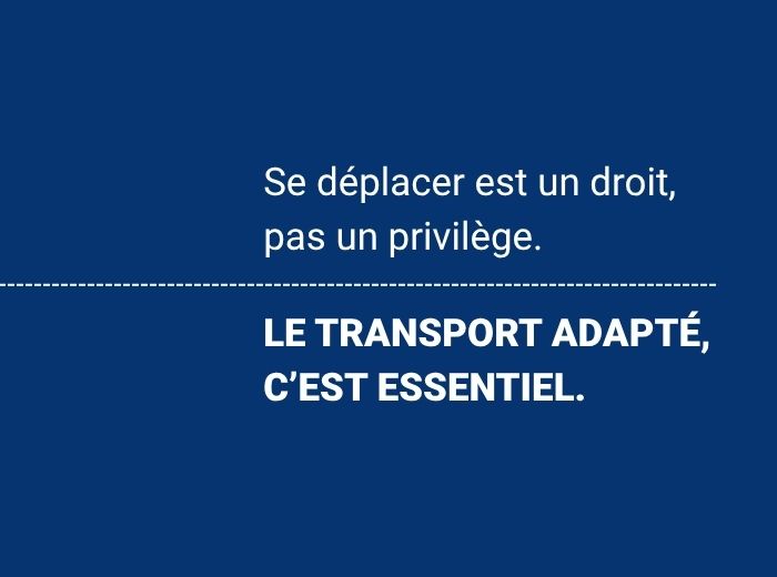 Se déplacer devrait être un droit, pas un privilège.